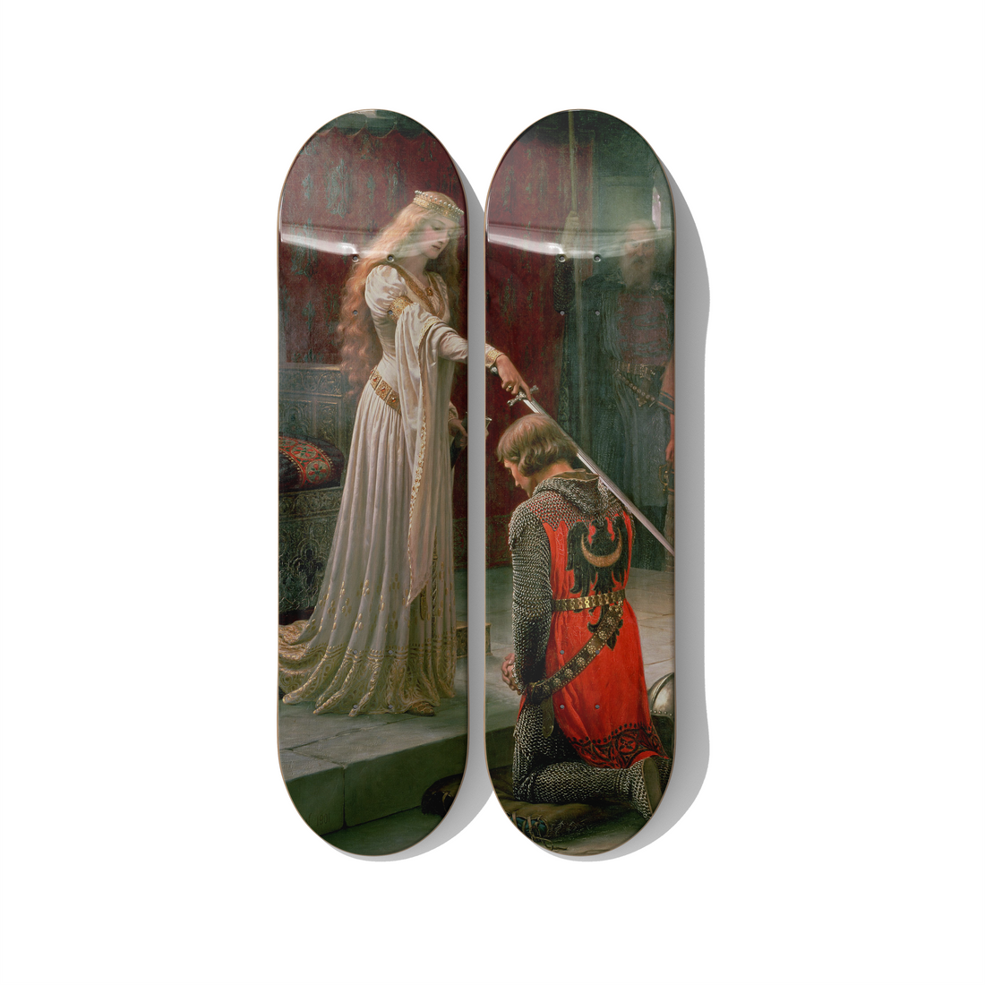 Skateboard wall art for a grandmillennial granny-chic home 2026 DeckArts Berlin traditional taste young twist perfect tension classical art chintz pattern antiques fresh witty edge