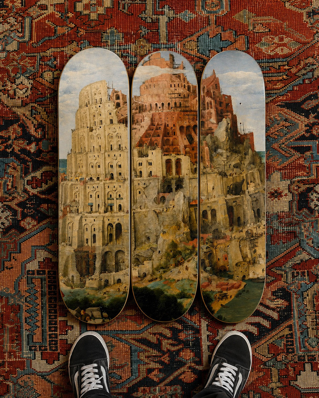 Bosch, Goya and the Dark Triptych: Allegorical Skateboard Wall Art