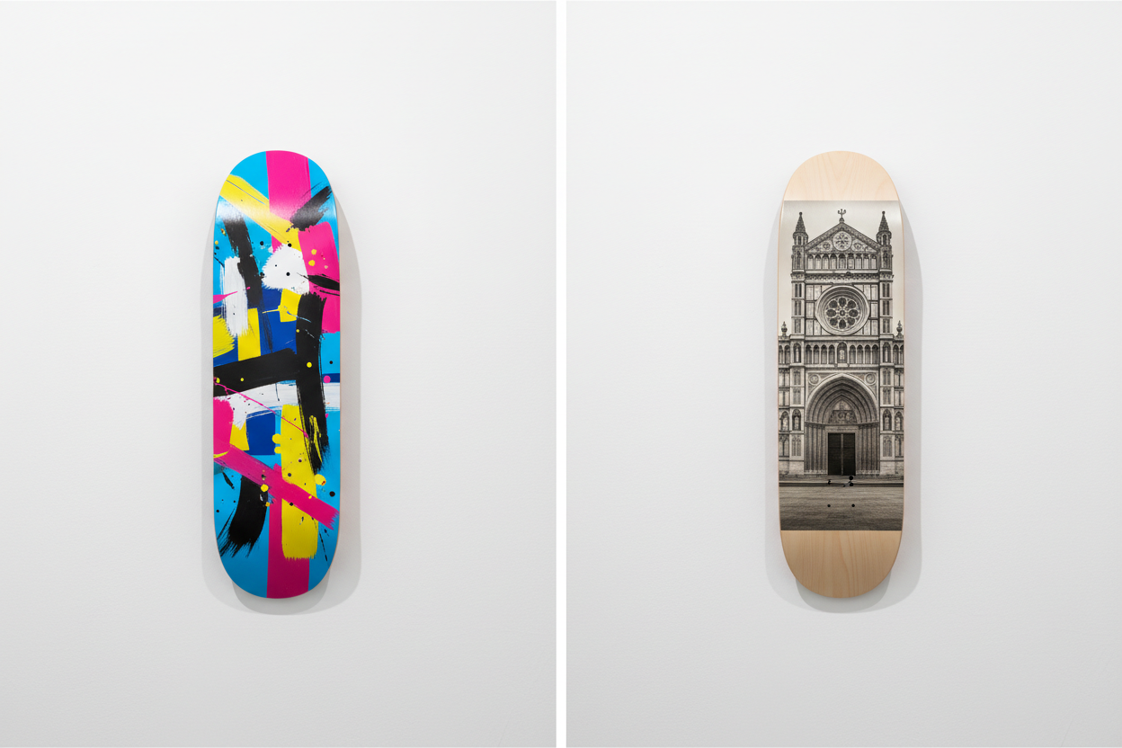 Abstract vs Classical skateboard Wall Art