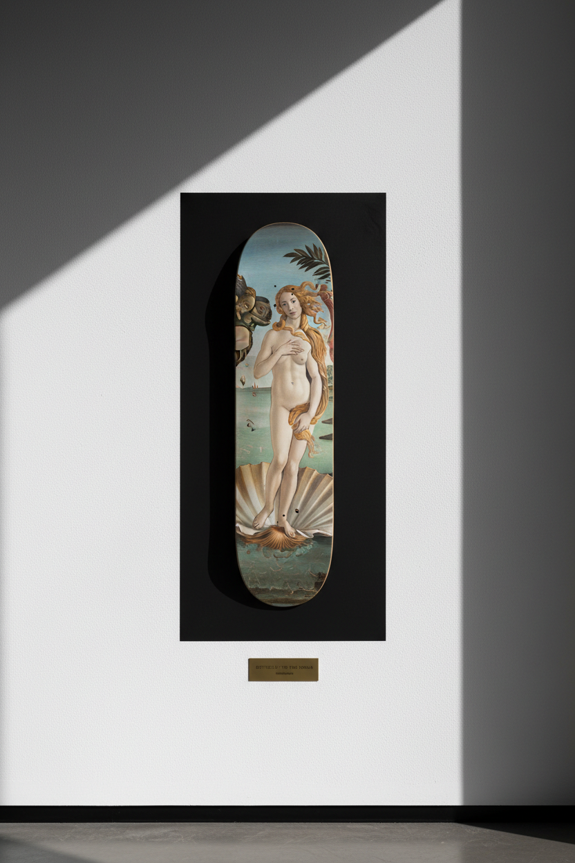 Botticelli's Birth of Venus as Skateboard Wall Art