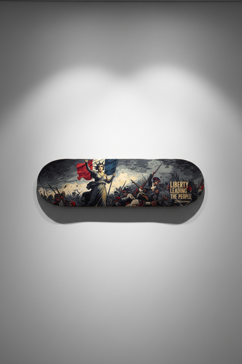 Delacroix's Liberty Leading the People as Skateboard Wall Art