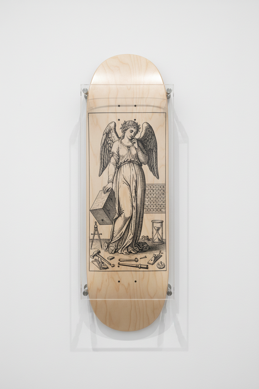 Durer's Melencolia I as Skateboard Wall Art