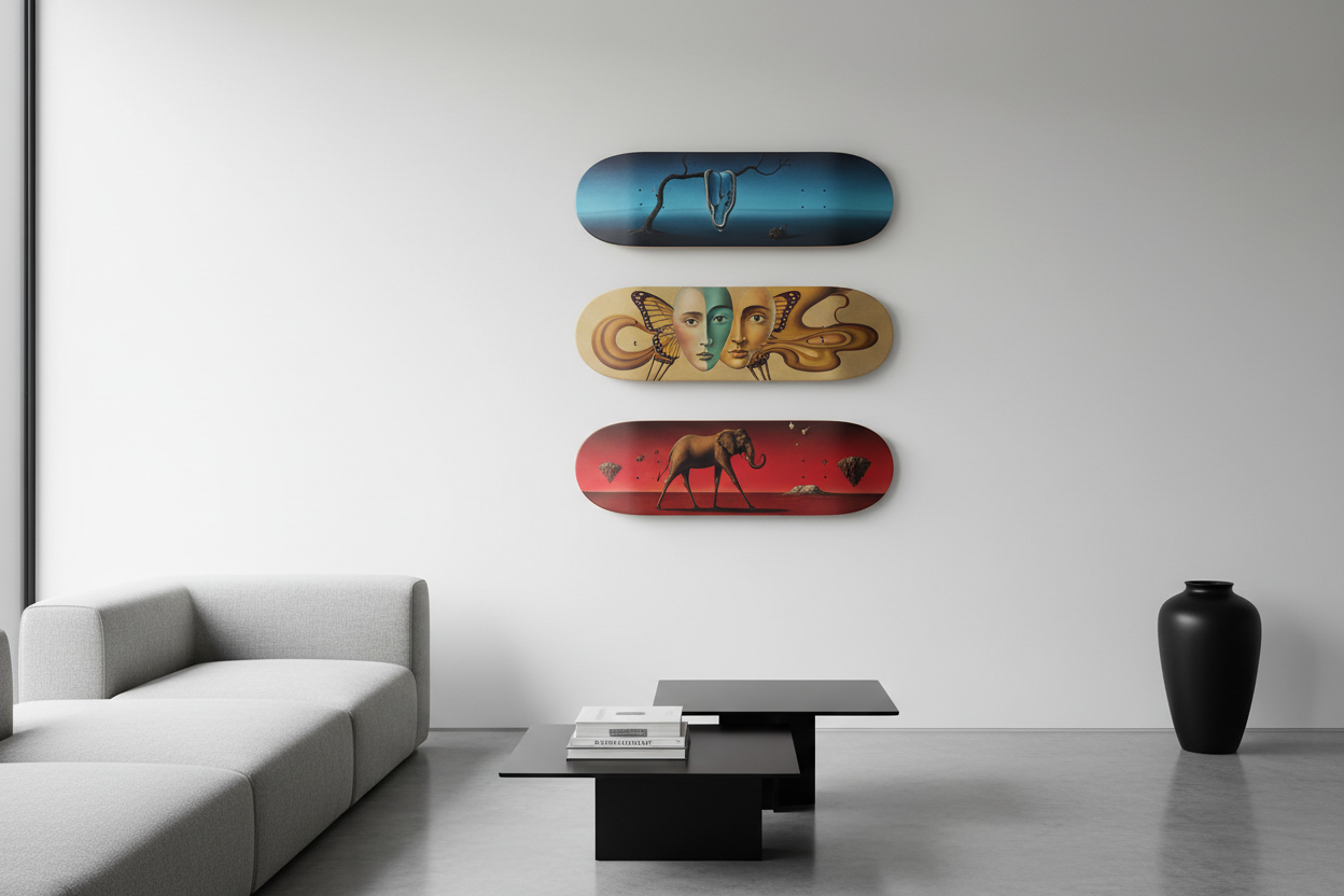 Explore the Allure of Salvador Dalí Skateboard Wall Art: Transforming Homes with Fine Art Skateboards