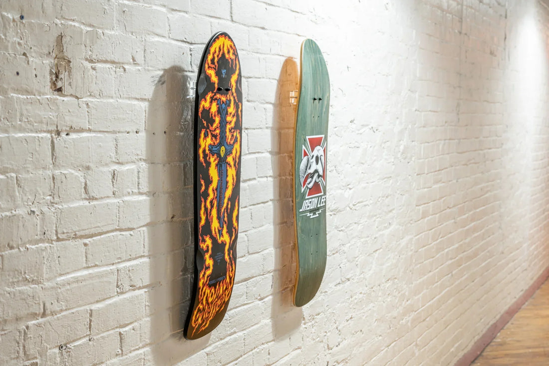 skateboard art wall