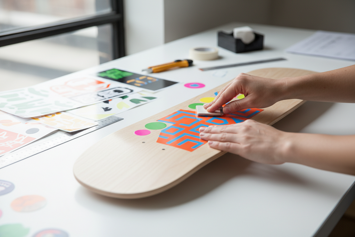 How to Customize Skateboard Decks with Vinyl Stickers