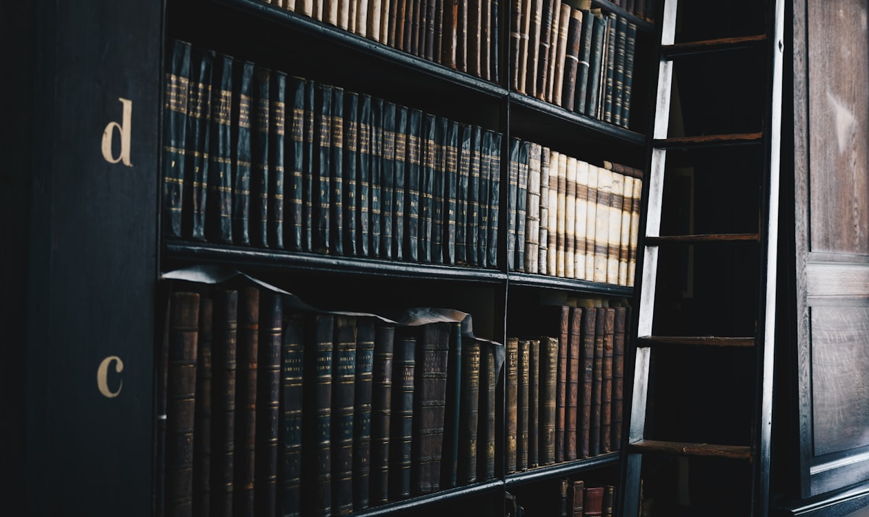 Trinity College Dublin dark library — the intellectual atmosphere of Durer's Melencolia I: books, geometry, accumulated knowledge