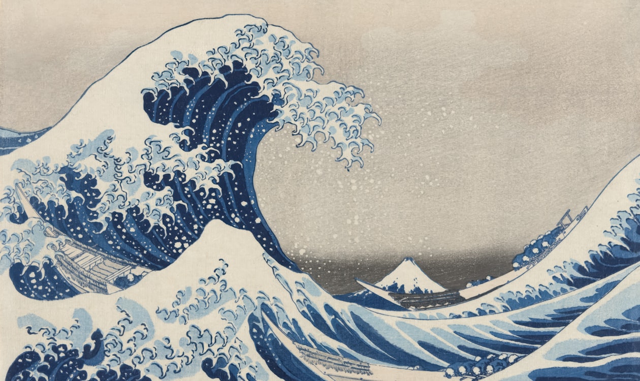 Hokusai The Great Wave off Kanagawa — ukiyo-e woodblock print, Art Institute of Chicago collection