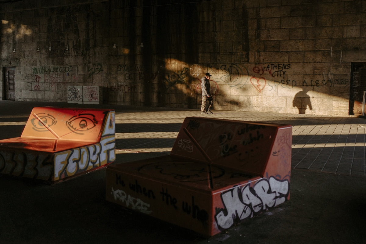 A couple of boxes that are sitting on the ground