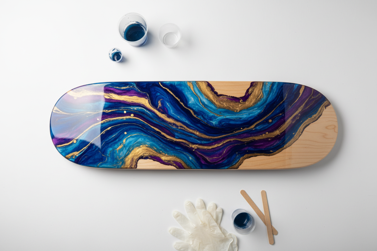Resin Art on Skateboard Decks: The Complete Step-by-Step Tutorial for Stunning Wall Art