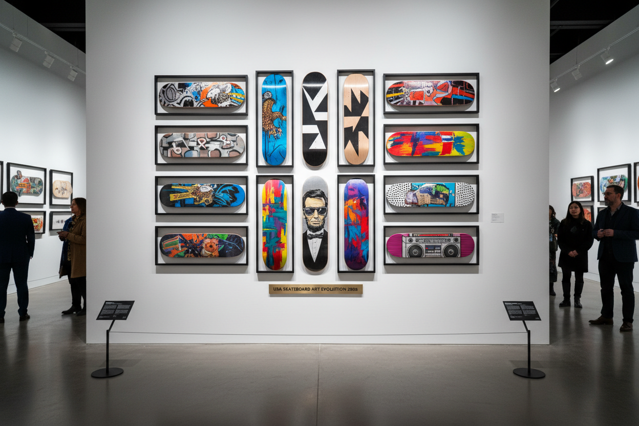 USA Skateboard Deck Art Scene 2026