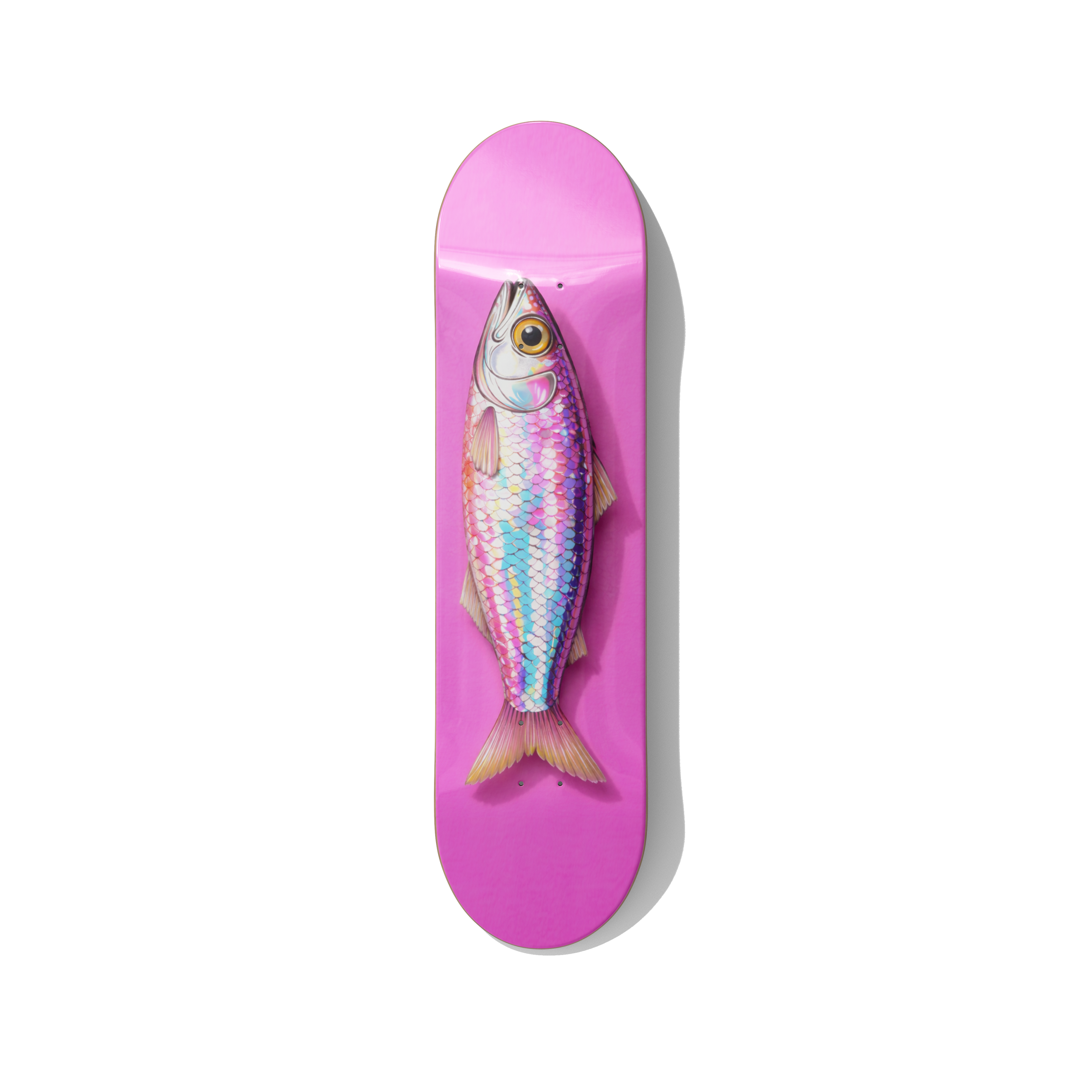 Skateboard Wall Art – Iridescent Fish Contemporary Wall Decor