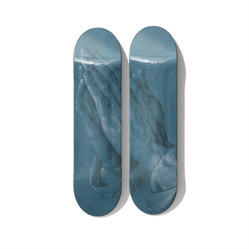 Albrecht Dürer – Praying Hands Skateboard Deck Diptych Wall Art – Premium Canadian Maple Deck - deckarts.com