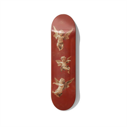 Baroque Cherubs classical angel skateboard wall art on premium Canadian maple deck