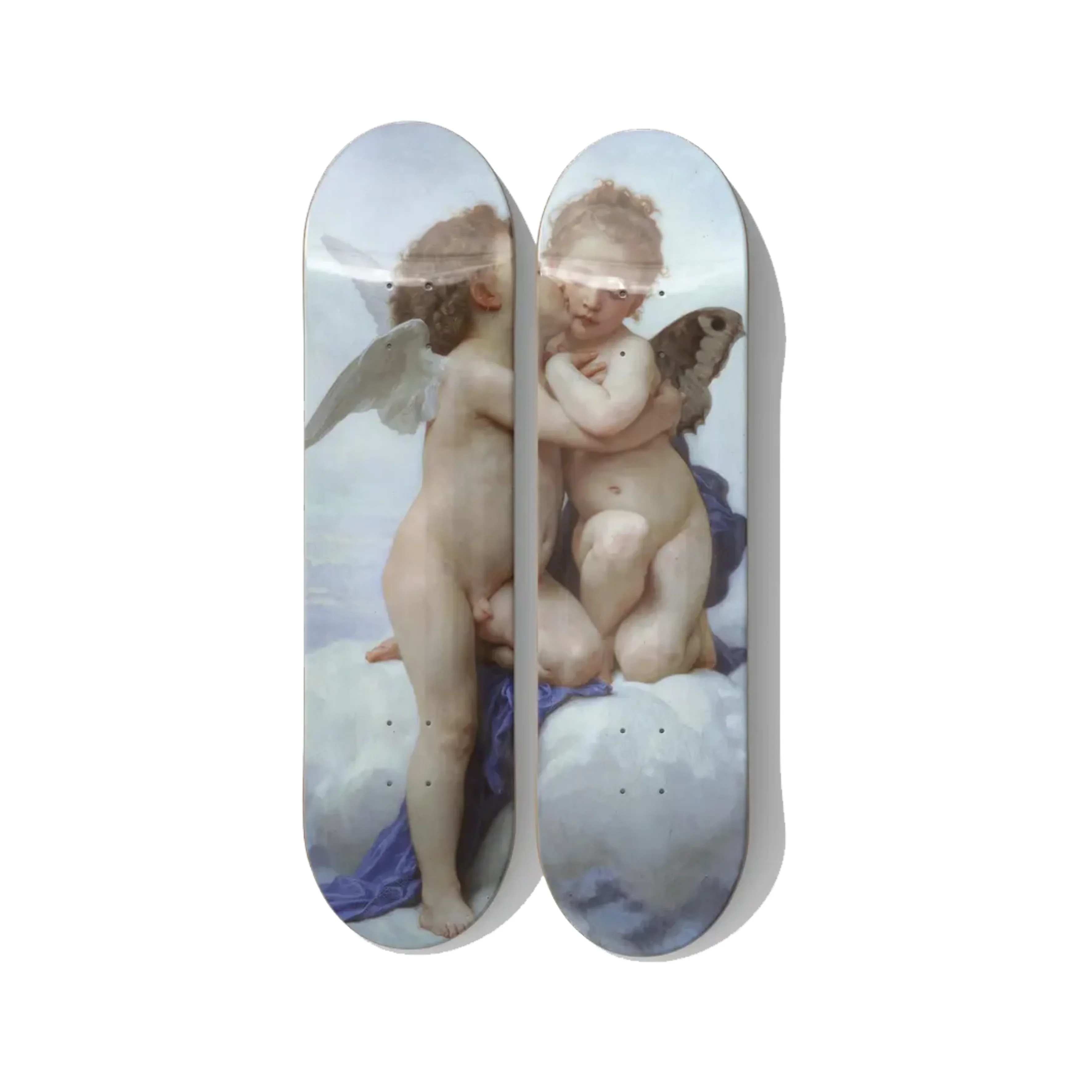 Bouguereau Amor & Psyche Skateboard Deck Duo Wall Art.
