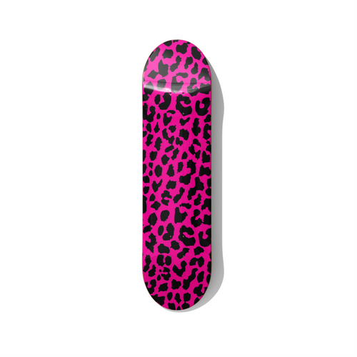Skateboard Wall Art – Pink Leopard Pattern Modern Art Deck - deckarts.com