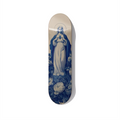 Immaculate Heart of Mary Floral Skateboard Wall Art - Premium Canadian Maple Deck - deckarts.com