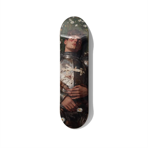 Rochegrosse's Knight of the Flowers Skateboard Wall Art - Premium Canadian Maple Deck - deckarts.com