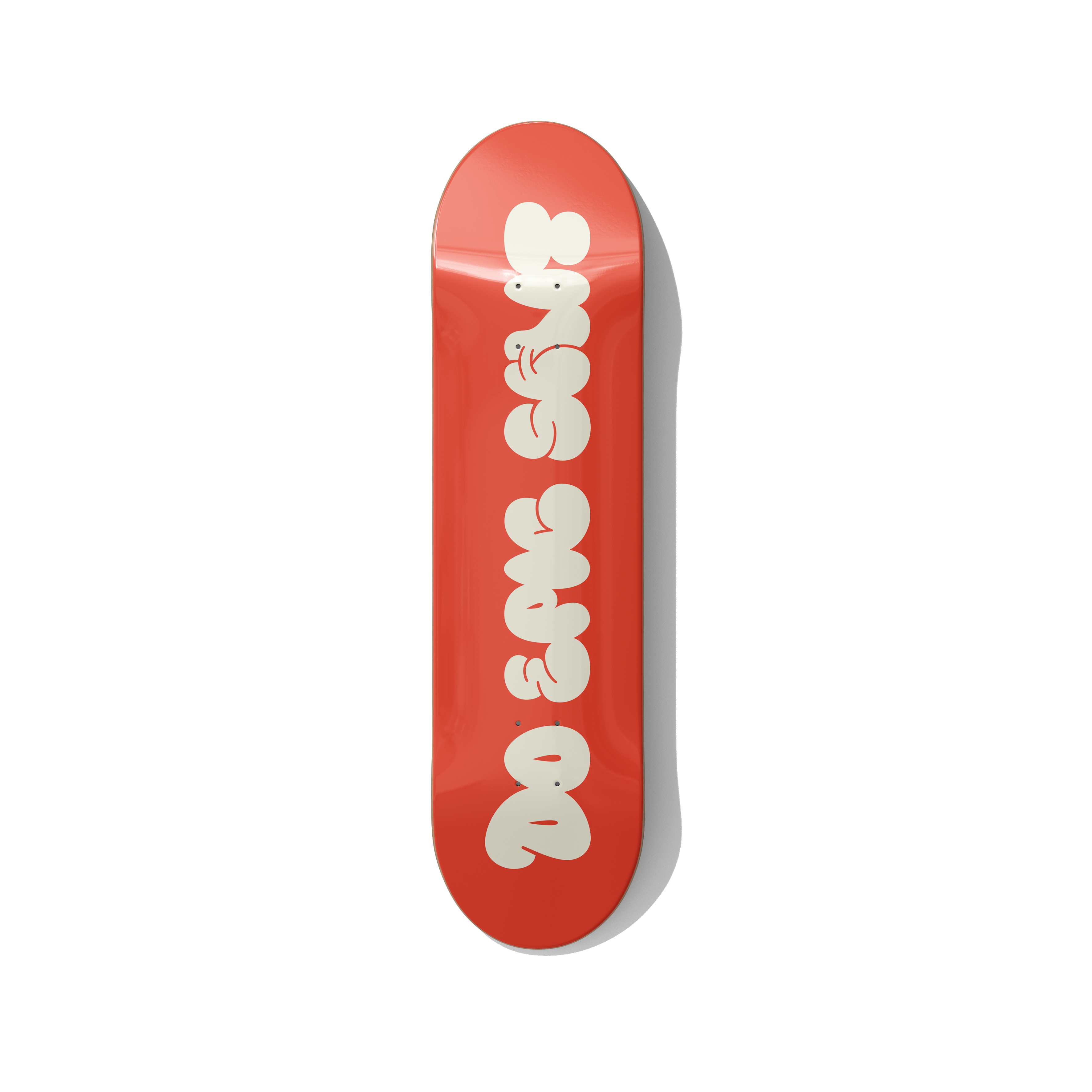Do Epic Shit – Red Minimalist Text Skateboard Wall Art – Premium Canadian Maple Deck - deckarts.com