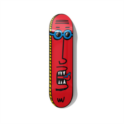 Wormy by Frankopolax skateboard wall art on premium Canadian maple deck