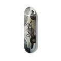 Local 42700 Okhtyrka winter courtyard street photography skateboard wall art on premium Canadian maple deck
